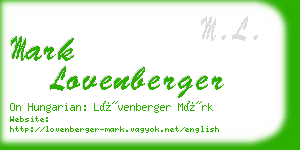 mark lovenberger business card